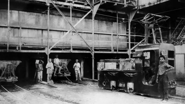 Planta salitrera en Chile en 1930