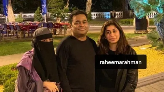 বাবা এ আর রহমানের সঙ্গে খাতিজা এবং তার বোন