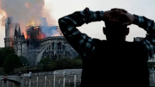 Lamentos frente a Notre Dame.