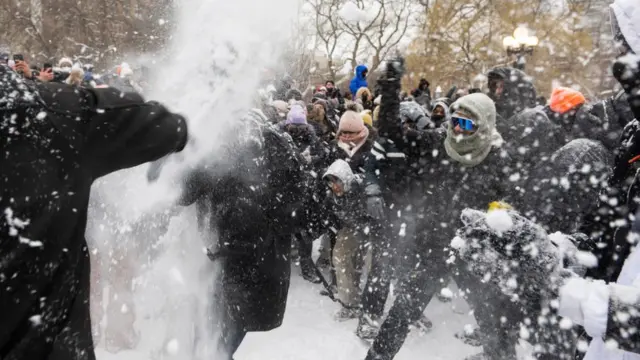 Batalla de bolas de nieve
