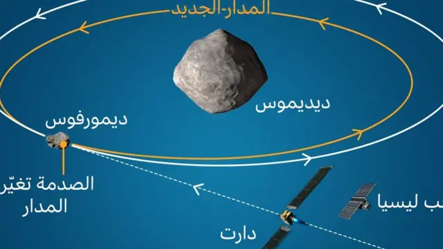 مدار كويكب ديديموس وكويكب ديمورفوس
