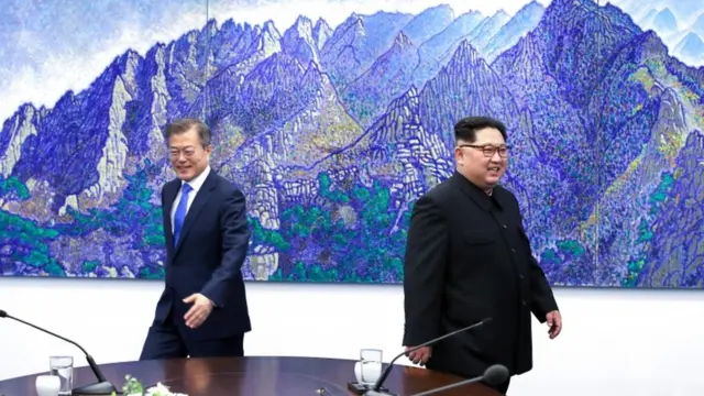 Moon Jae-in e Kim Jong-un