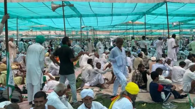 ખેડૂત મહાપંચાયતમાં સમગ્ર દેશમાંથી અનેક ખેડૂતો પહોંચ્યા હોવાનો દાવો