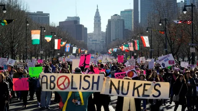 تظاهرکنندگان در فیلادلفیا