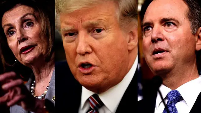 Pelosi, Trump, Schiff
