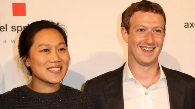 Facebook co-founder Mark Zuckerberg and wife Priscilla Chan