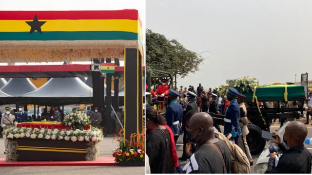Jerry John Rawlings funeral: Black Star square, military cemetery Accra