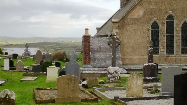 Кладбище старой церкви в Ирландии