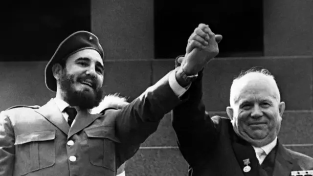 Fidel Castro y Nikita Krushev