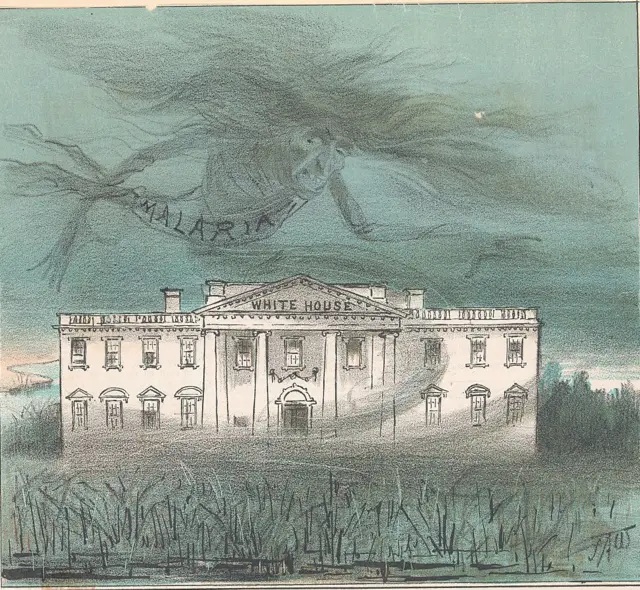La Casa Blanca con el fantasma de la malaria sobre ella