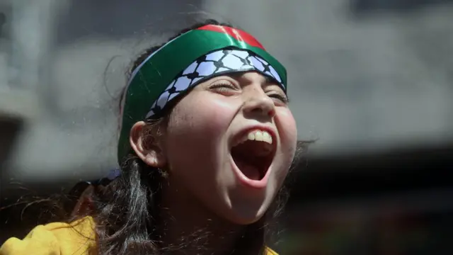 اردن میں فلسطینیوں کے حق میں مظاہرے