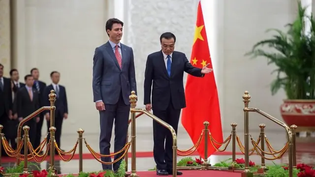 ચીનના વડા પ્રધાન સાથે જસ્ટિન ટ્રુડો