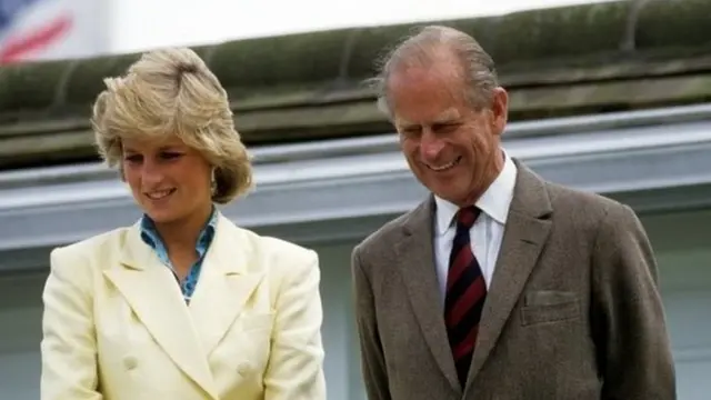 Lady Di y el duque de Edimburgo