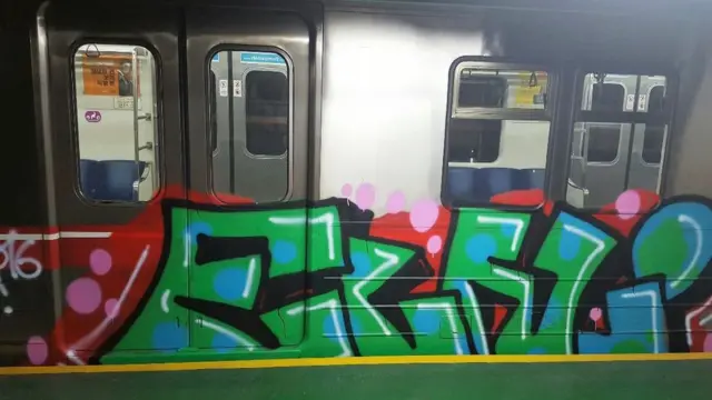 러시아인 2명이 지난 2016년 대구 지하철에 그래피티를 그린 후 달아났다