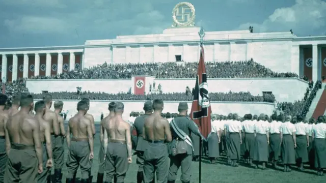 Una de las paradas nazis en la época de Hitler.