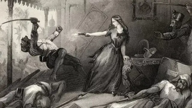 کانپور میں 1857 کی جنگ کا ایک منظر