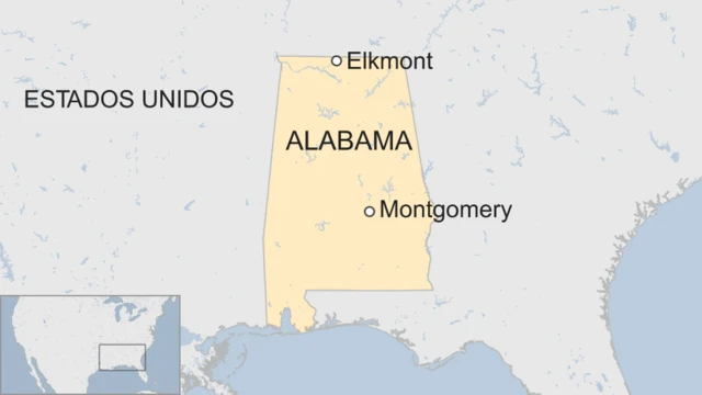 Mapa Elkmont, Alabama.