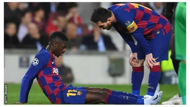Ousmane Dembele da Lionel Messi