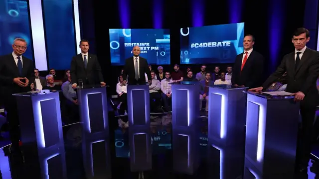 Debate de políticos británicos.