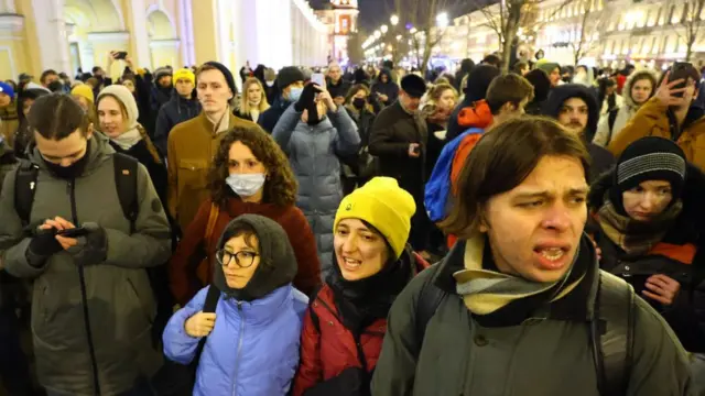 تظاهرات ضدجنگ سن پترزبورگ