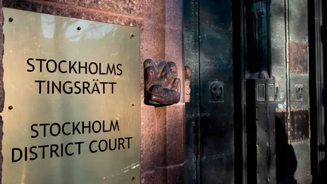 Cartel de la corte del distrito de Estocolmo
