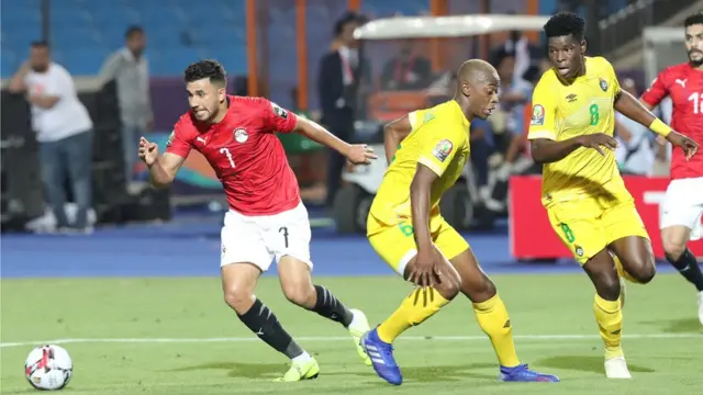 سجل هدف الفوز للمنتخب المصري اللاعب محمود حسن