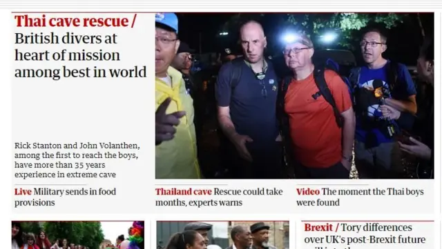 ข่าวเกี่ยวกับการพบตัวเด็กทั้ง 12 คนบนเว็บไซต์ของนิวยอร์กไทม์ส