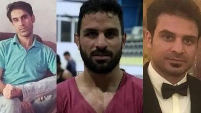 برادران افکاری از راست حبیب (محکوم به ۲۷ سال زندان) ، نوید (اعدام شد) و وحید افکاری (محکوم به ۵۴ سال زندان)