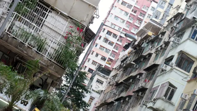 香港何文田與旺角交界的樓房外觀（BBC中文網圖片10/1/2018）