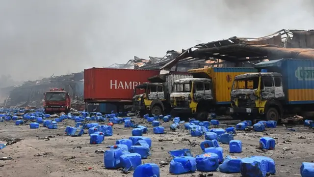 పేలుడు జరిగిన స్టోరేజ్ డిపో