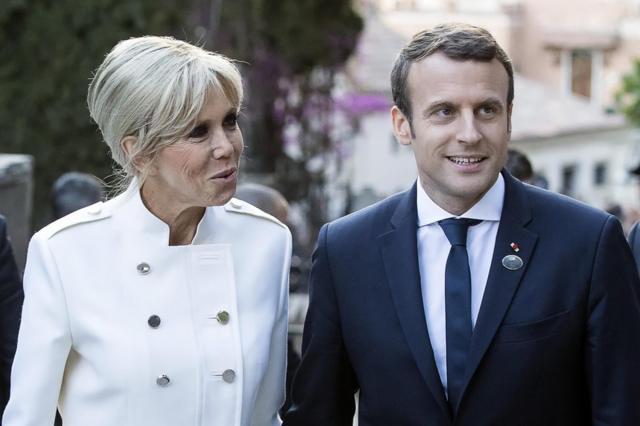 Brigitte and Emanuel Macron attend a concert on the sidelines of the G7 Summit in Taormina, 26 May