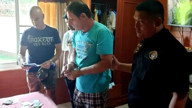 Francesco Galdelli tras ser arrestado en Pattaya.