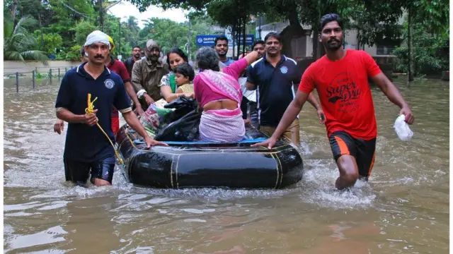 কেরালায় ২০১৮ সালের বন্যায় পানিবন্দী মানুষদের উদ্ধার কার্যক্রম