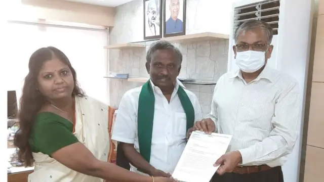 காவிலி மேலாண்மை ஆணையத் தலைவருன் பி.ஆர்.பாண்டியன்