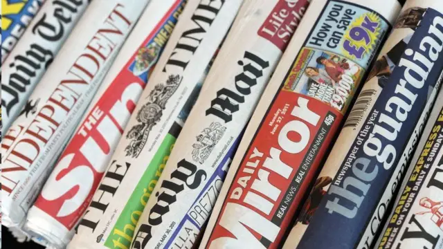 资料图片，英国各大报章