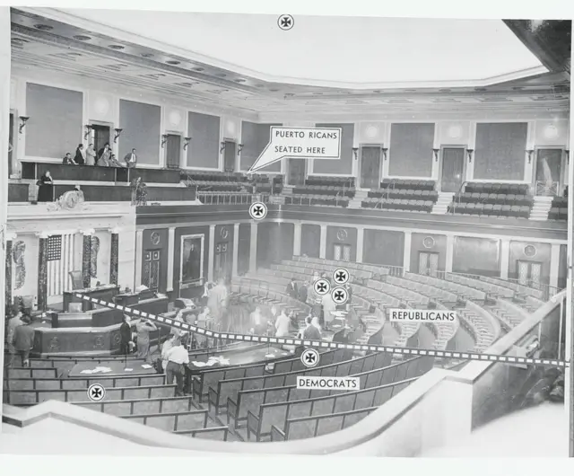 Diagrama de los disparos en el Congreso de Estados Unidos