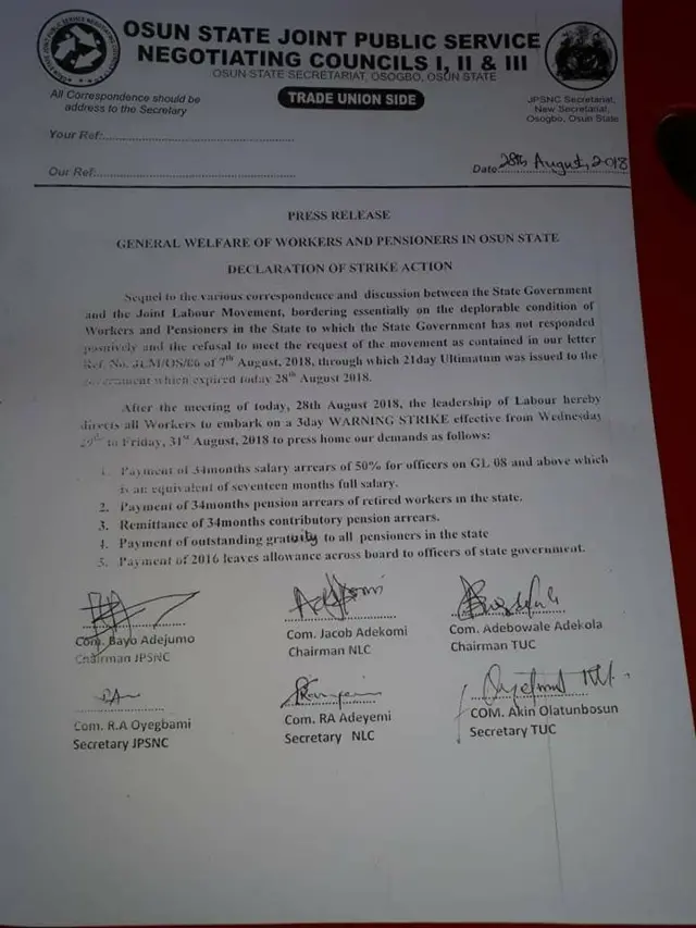 Iyansẹlodi ọlọjọ mẹta bẹrẹ losun