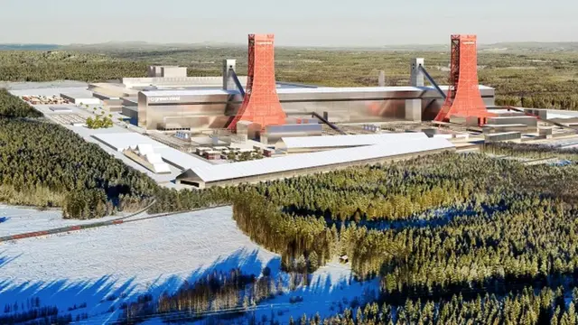 Ilustración de la planta H2 Green Steel en Boden.