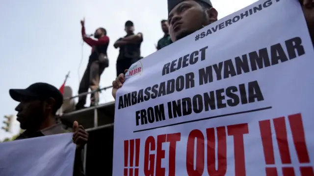Rohingya, protes, Myanmar, Jakarta