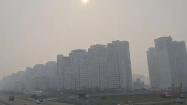 Kiev'de duman tabakası
