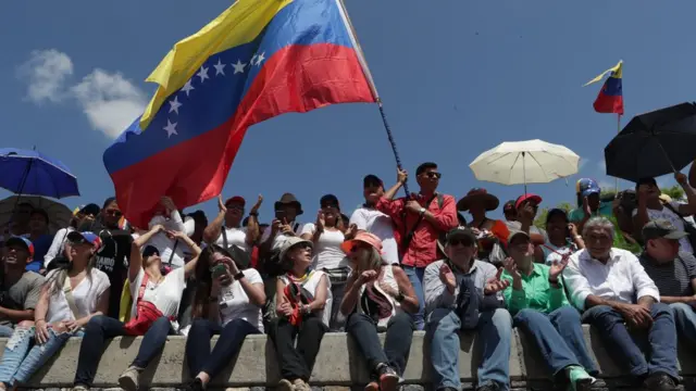 Simpatizantes de Juan Guaidó