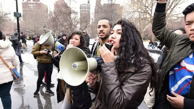 அமெரிக்காவில் பயண தடைக்கு எதிரான போராட்டம் (கோப்புப்படம்)