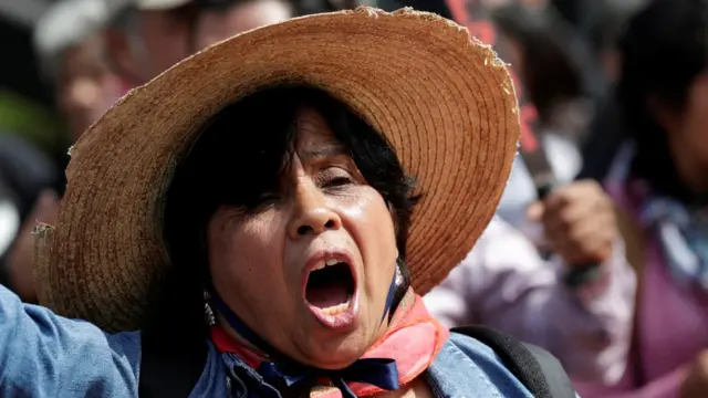 Protesta contra el nuevo aeropuerto en CDMX.