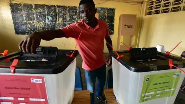 Man vet dey vote for Liberia