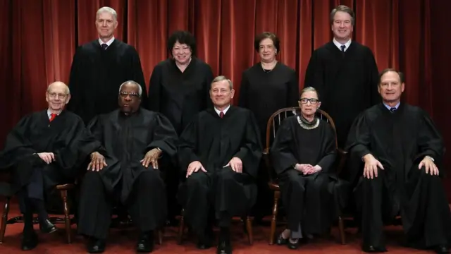 integrantes da Suprema Corte americana