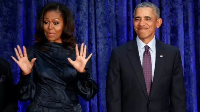 Michelle Obama and Barack Obama