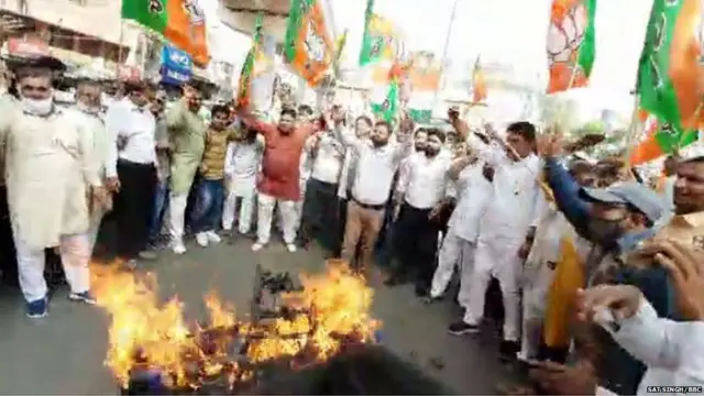 ਰੋਹਤਕ ਵਿੱਚ ਭਾਜਪਾ ਦਾ ਪ੍ਰਦਰਸ਼ਨ