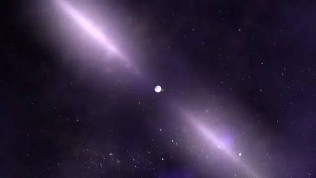 Ilustració de un púlsar