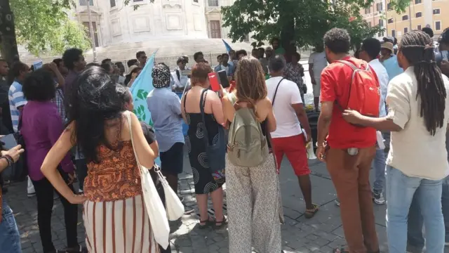 ኤርትራውያን ኣብ ሮማ ጣልያን ተቓውሞ እናስምዑ