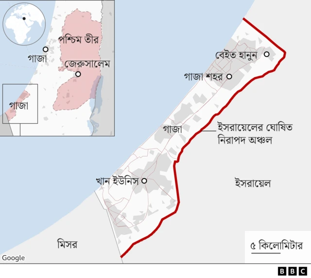 গাজার ম্যাপ